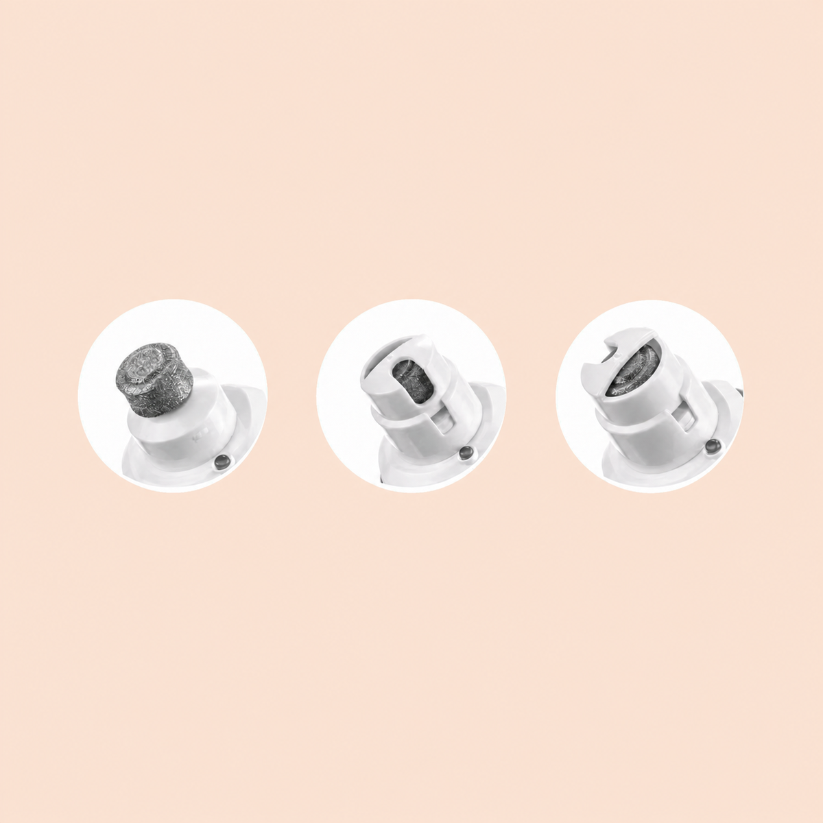 The three port openings side by side