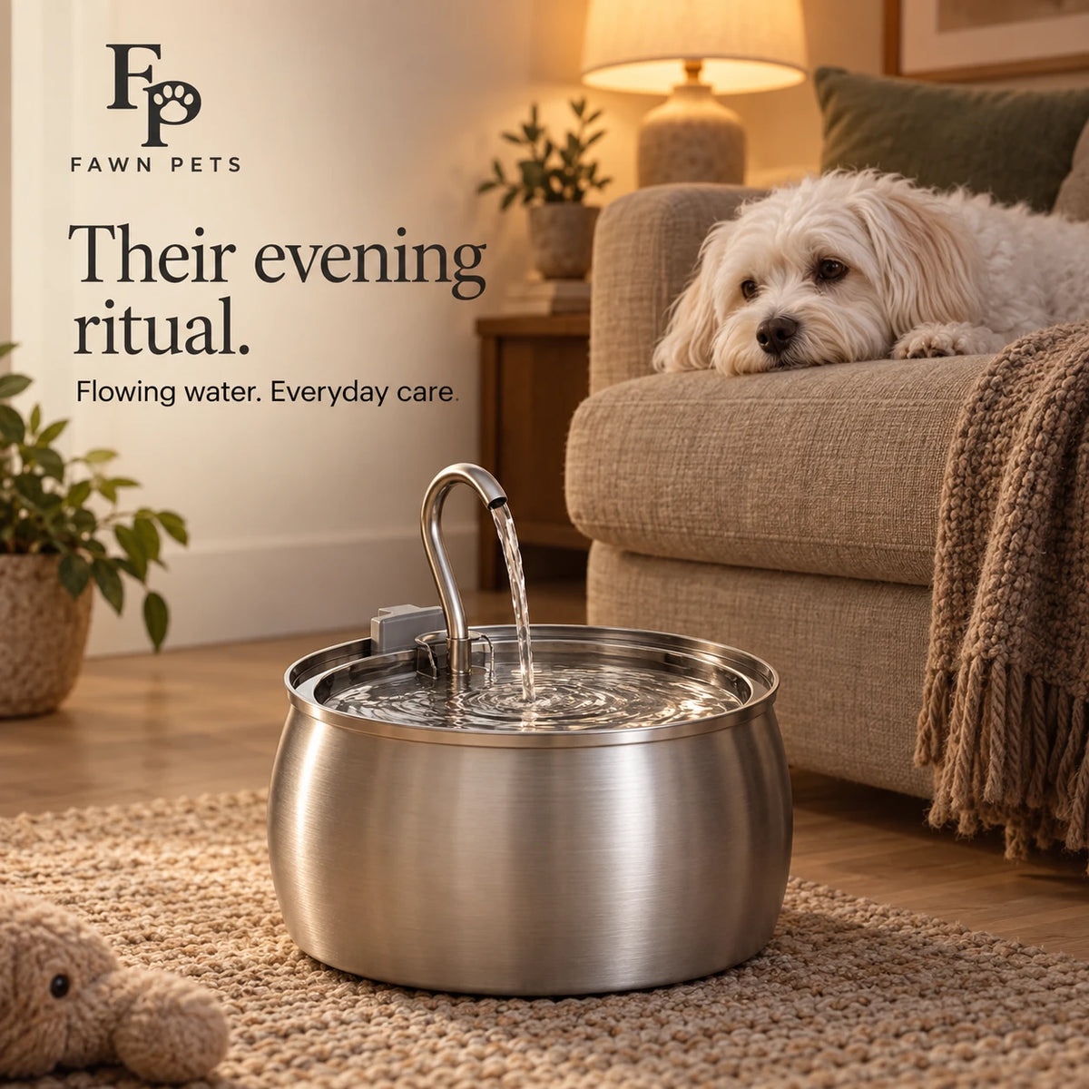 Stainless Steel Pet Water Fountain | 4L